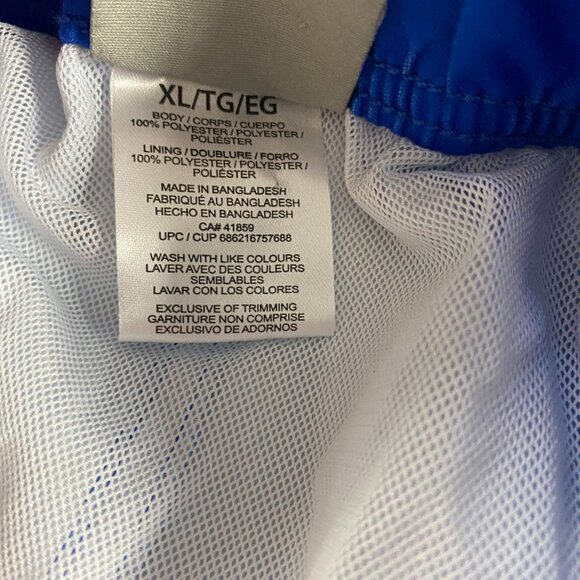 Men's Swim Board Shorts - Blue and White - Picture 7 of 12